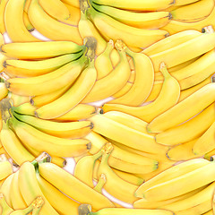 Image showing Seamless pattern of yellow bananas