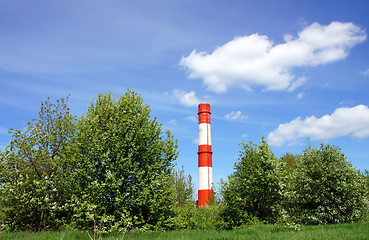 Image showing Pipe and the sky