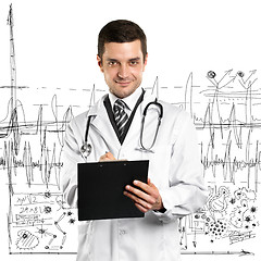 Image showing Doctor Man With Stethoscope