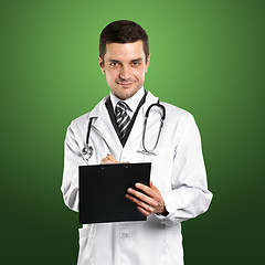 Image showing Doctor Man With Stethoscope