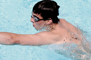 Image showing swimming fast