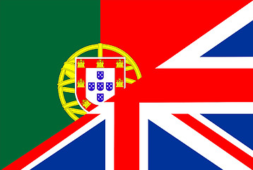 Image showing uk portugal flag