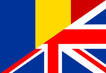 Image showing uk romania flag