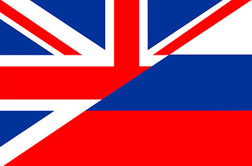 Image showing uk russia flag