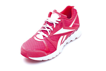 Image showing Red running sports shoes