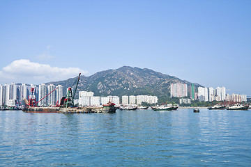 Image showing Hong Kong downtown along the coast