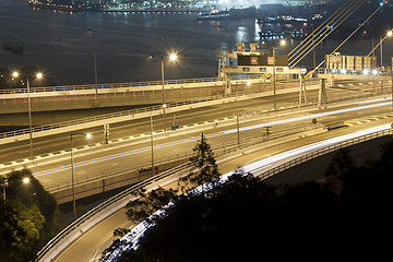 Image showing Highway scene in modern city