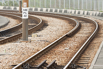 Image showing Railway in train station