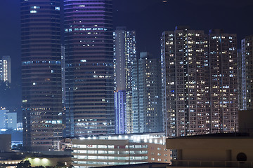 Image showing Hong Kong apartments at night