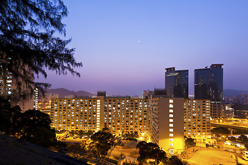 Image showing Hong Kong downtown at night