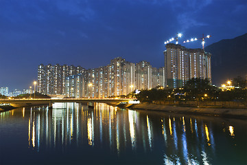 Image showing Hong Kong downtown at night