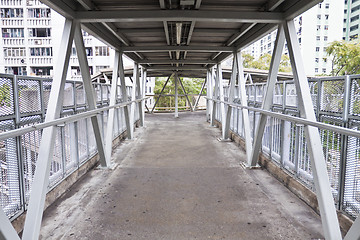 Image showing Footbridge in the city