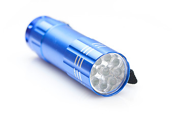 Image showing Blue torch on white background