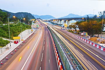 Image showing Traffic in Hong Kong at highway