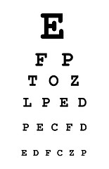 Image showing eye test chart