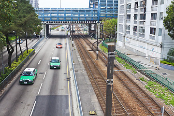 Image showing Hong Kong traffic and downtown area