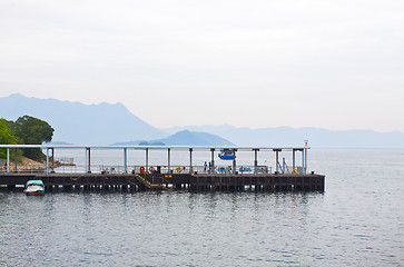 Image showing Pier along the coast