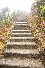 Image showing Stairs in hiking trail in Hong Kong