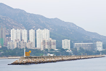 Image showing Embankment and apartment blocks in Hong Kong