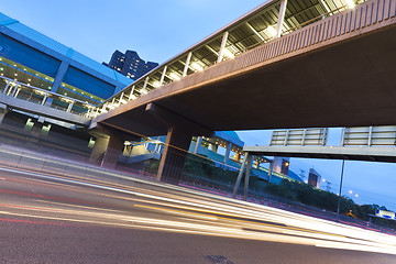 Image showing Traffic in Hong Kong at night