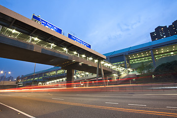 Image showing Traffic along highway in Hong Kong