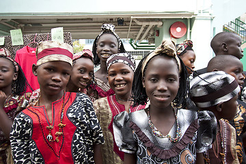 Image showing African children smiling happily