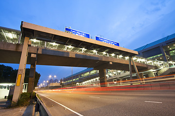 Image showing Traffic along highway in Hong Kong