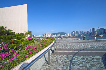Image showing Hong Kong waterfront along Victoria Harbour