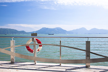 Image showing Seashore along the coast in Hong Kong