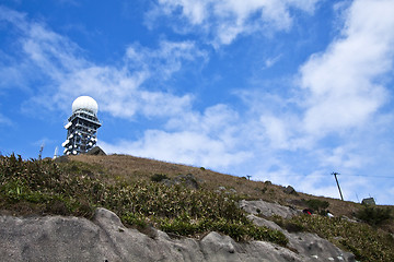 Image showing Weather station at top of Hong Kong, Tai Mo Shan.