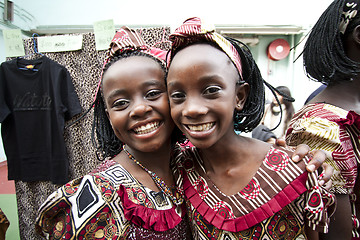 Image showing African children smiling happily