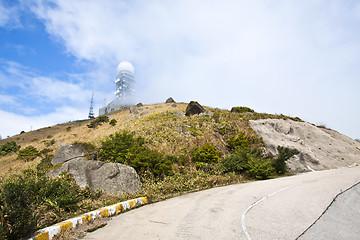 Image showing Weather station at top of Hong Kong, Tai Mo Shan.