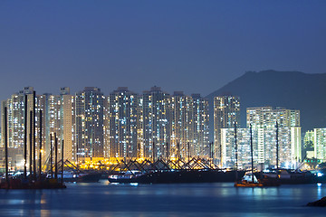 Image showing Hong Kong downtown along the coast