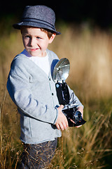 Image showing Retro photographer