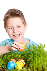 Image showing Easter egg hunt