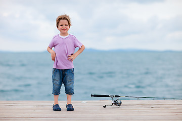 Image showing Boy fishing