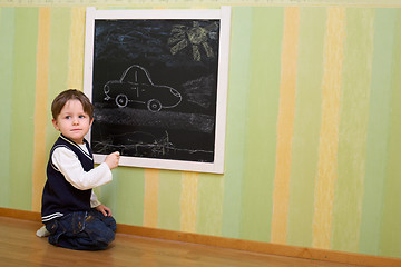 Image showing Drawing a car