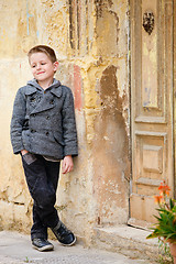 Image showing Boy portrait outdoors