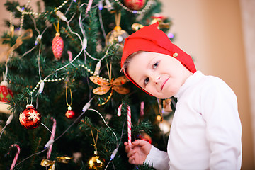 Image showing Christmas boy portrait