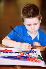 Image showing Boy drawing