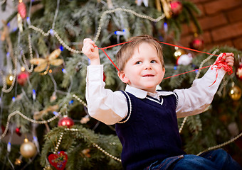 Image showing Unpacking xmas presents