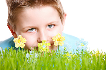 Image showing Spring portrait of little boy