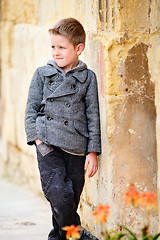 Image showing Boy portrait outdoors