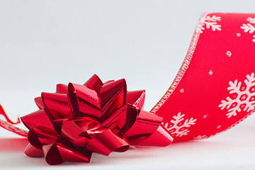 Image showing christmas bow and ribbon