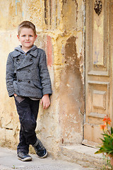 Image showing Boy portrait outdoors