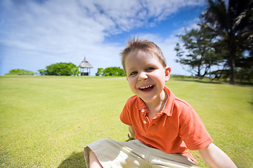 Image showing Happy child outdoors