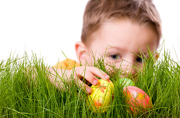 Image showing Easter egg hunt