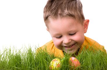 Image showing Easter egg hunt