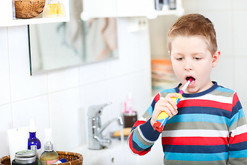 Image showing Boy in bathroom