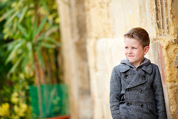 Image showing Boy portrait outdoors